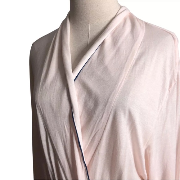 Eberjey Robe Womens L/XL Pale Pink Belted Soft Lightweight Short Kimono - Picture 8 of 10